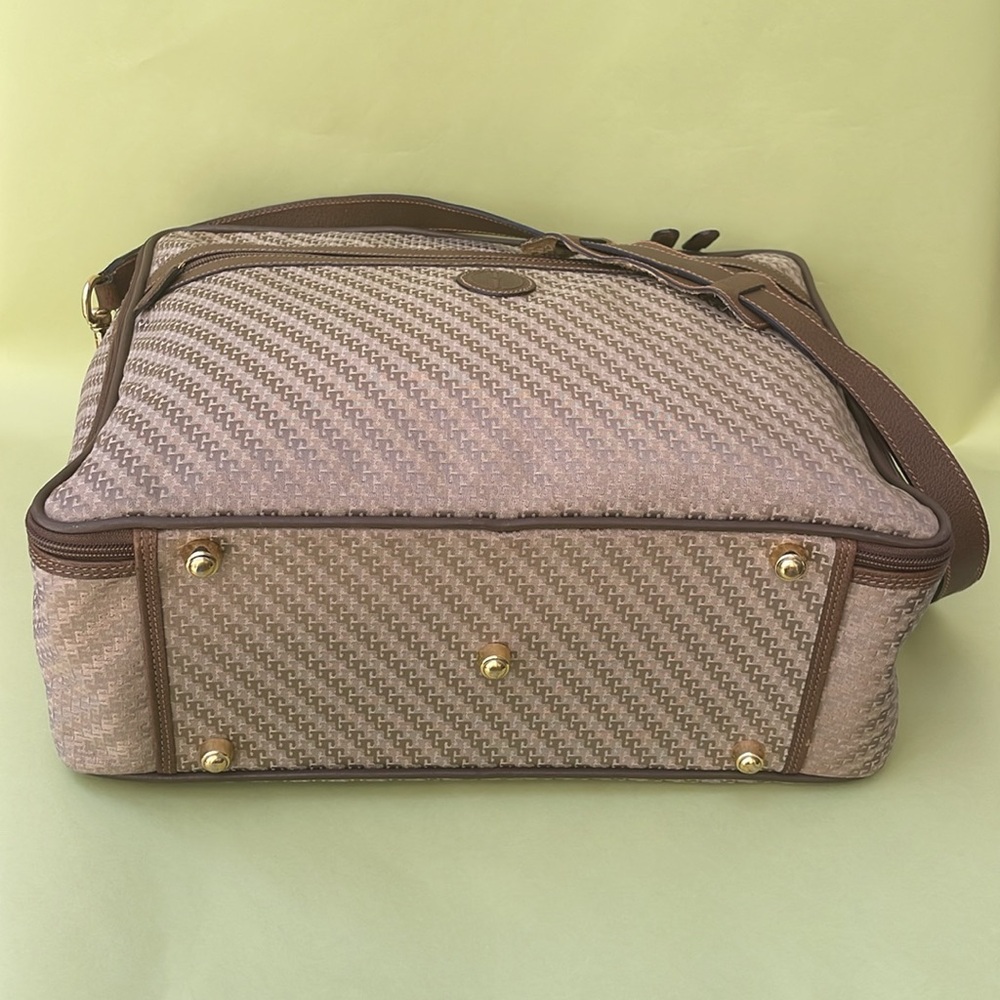 Vintage 70’s tan/gold Gucci canvas/leather travel bag - Picture 11 of 16
